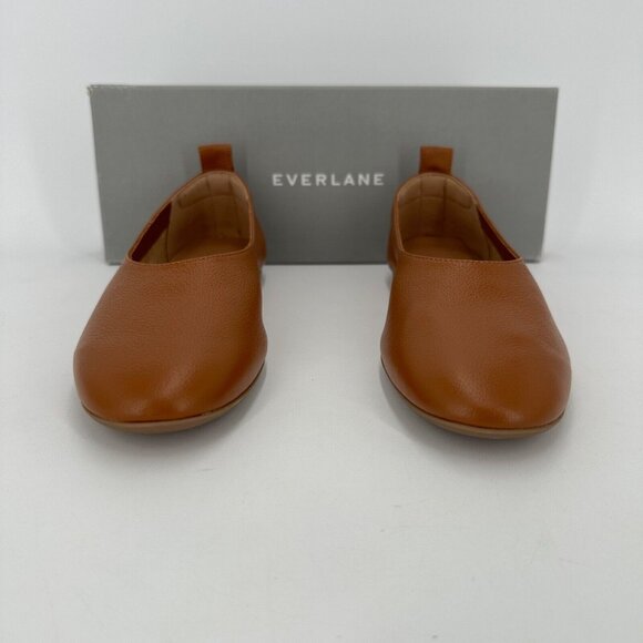Everlane The Italian Leather Day Glove Flats in Toasted Almond 6 Women's NIB - Picture 5 of 6